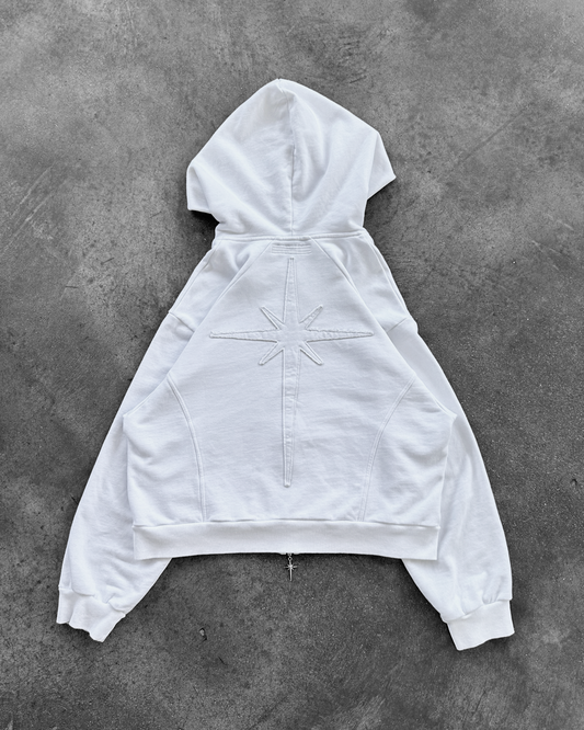 PURE WHITE BRIGHT STAR ZIPUP