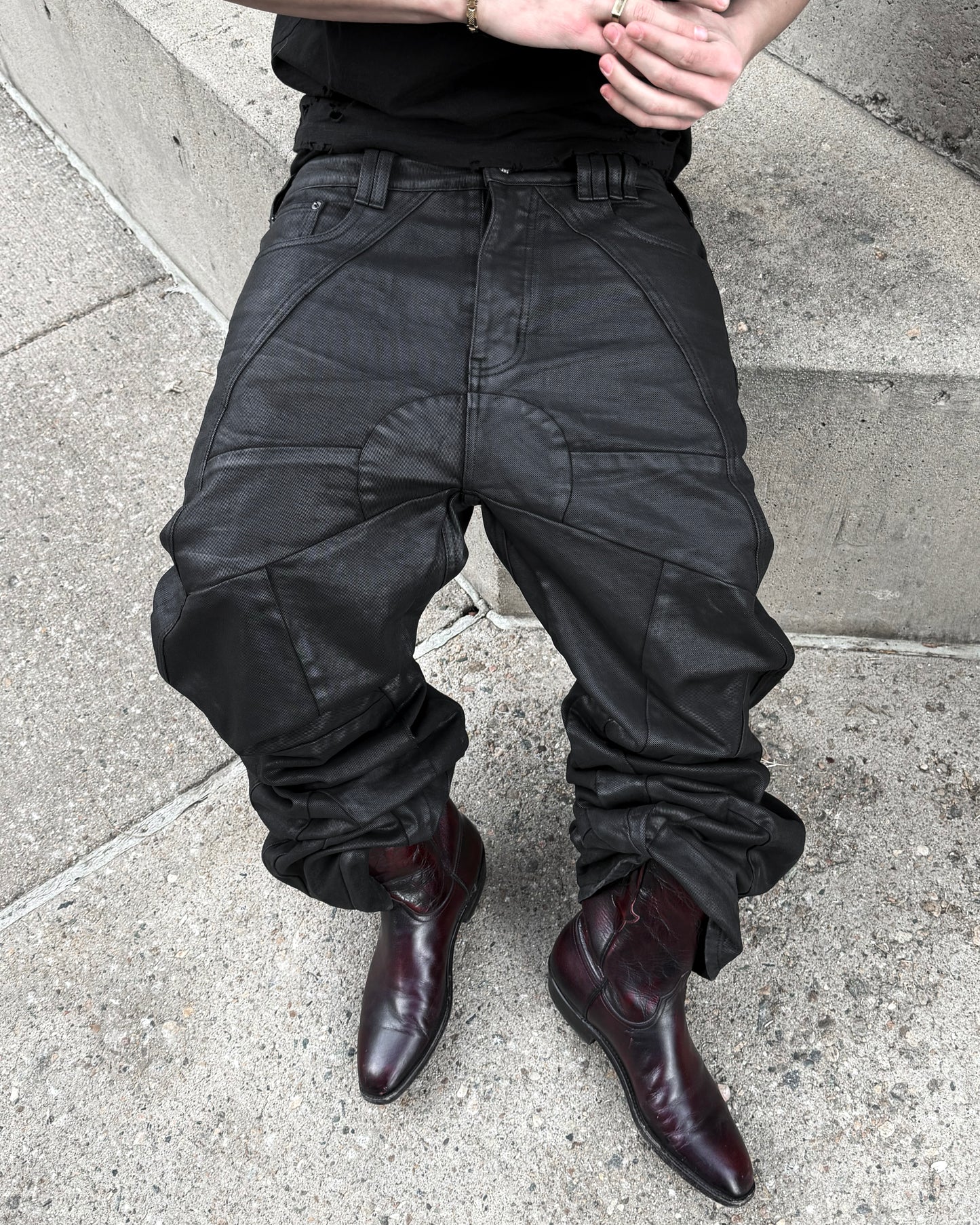 STAINED GLASS WAXED DENIM