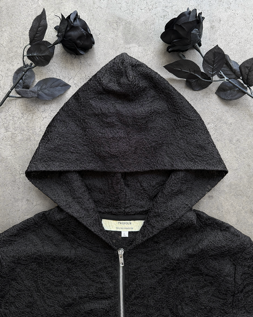 VEIL LACE ZIPUP