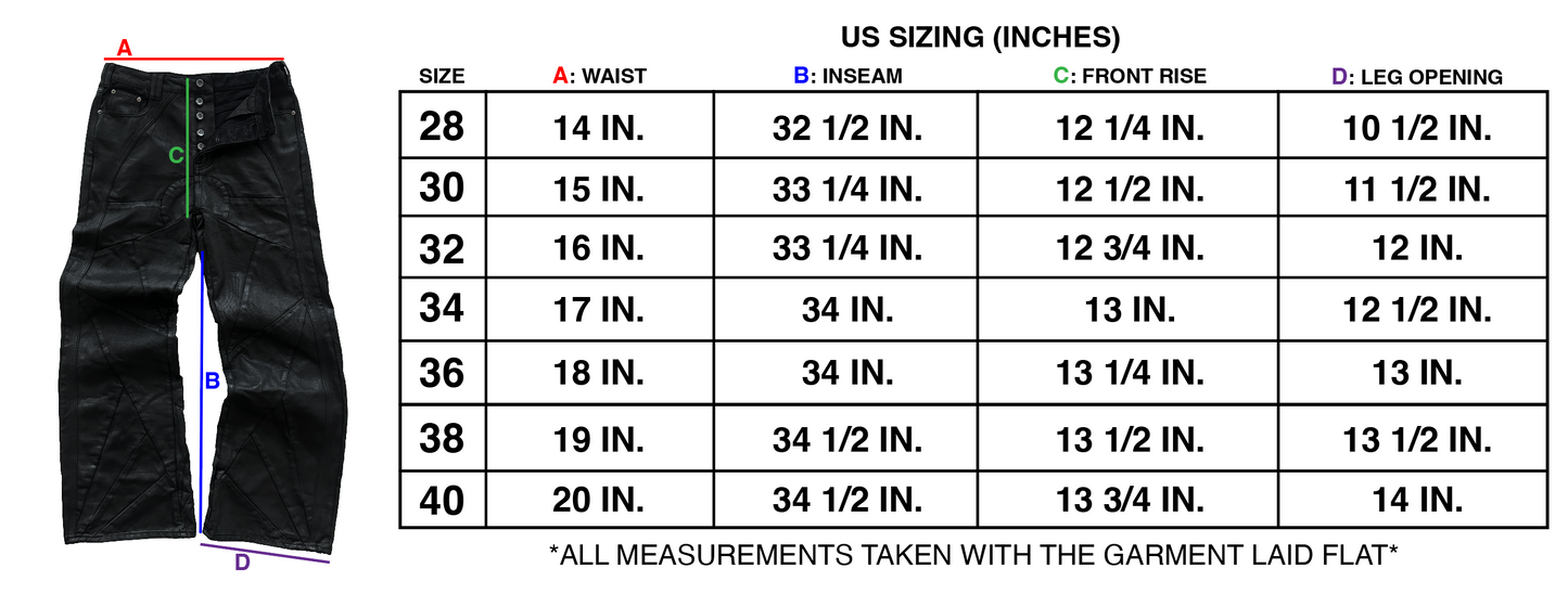 STAINED GLASS WAXED DENIM